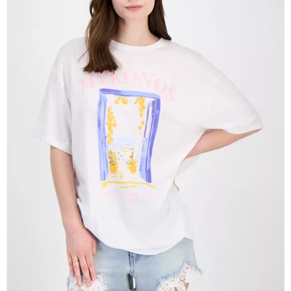 Grayson Threads Juniors' Mykonos Relaxed Graphic T-Shirt XL